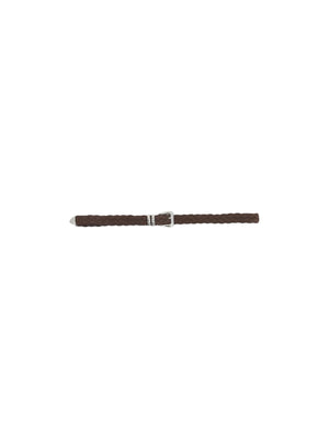 Braided Suede Belt-BRUNELLO CUCINELLI-JOHN JULIA