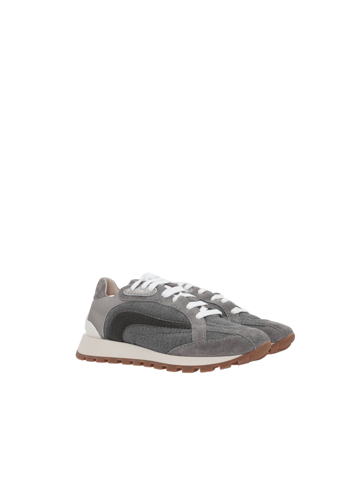 Canvas and Suede Sneakers-BRUNELLO CUCINELLI-JOHN JULIA