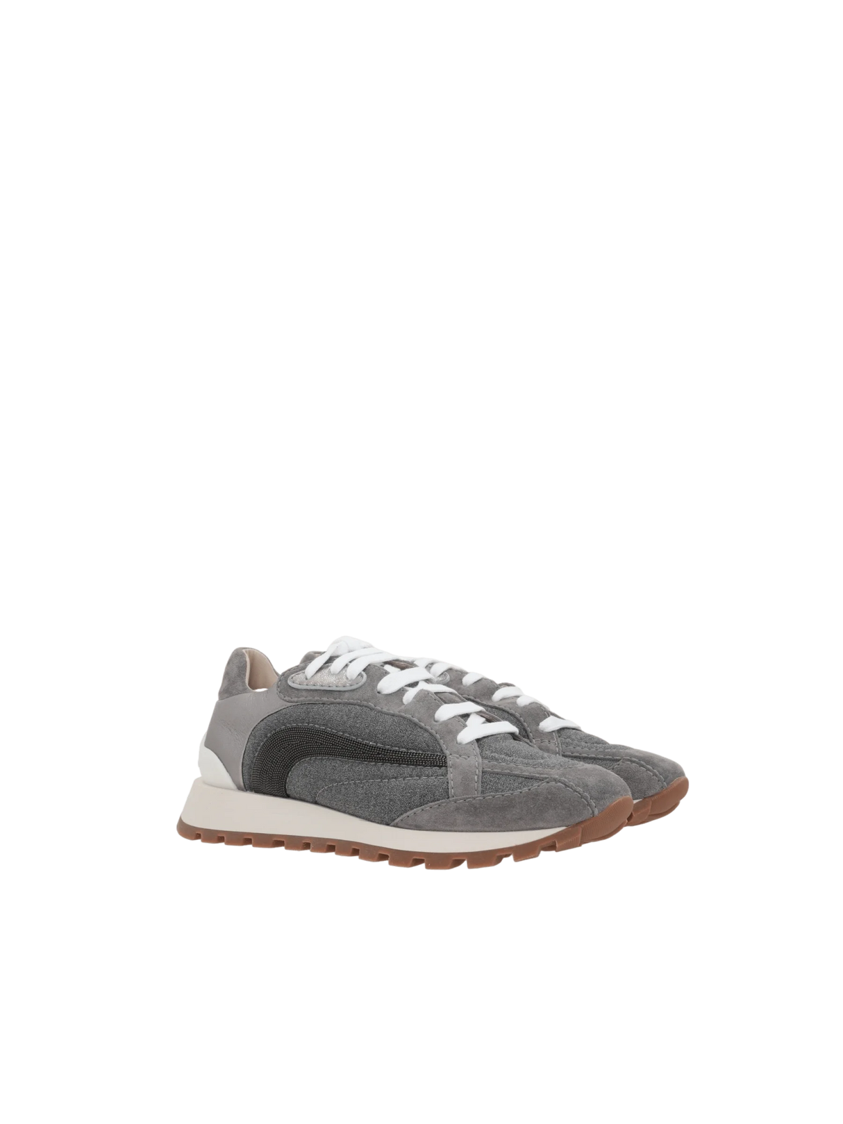 Canvas and Suede Sneakers-BRUNELLO CUCINELLI-JOHN JULIA