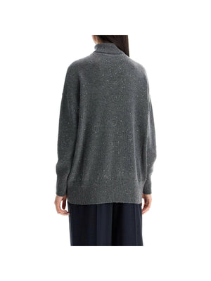 Cashmere and Silk Turtleneck Sequins Sweater.