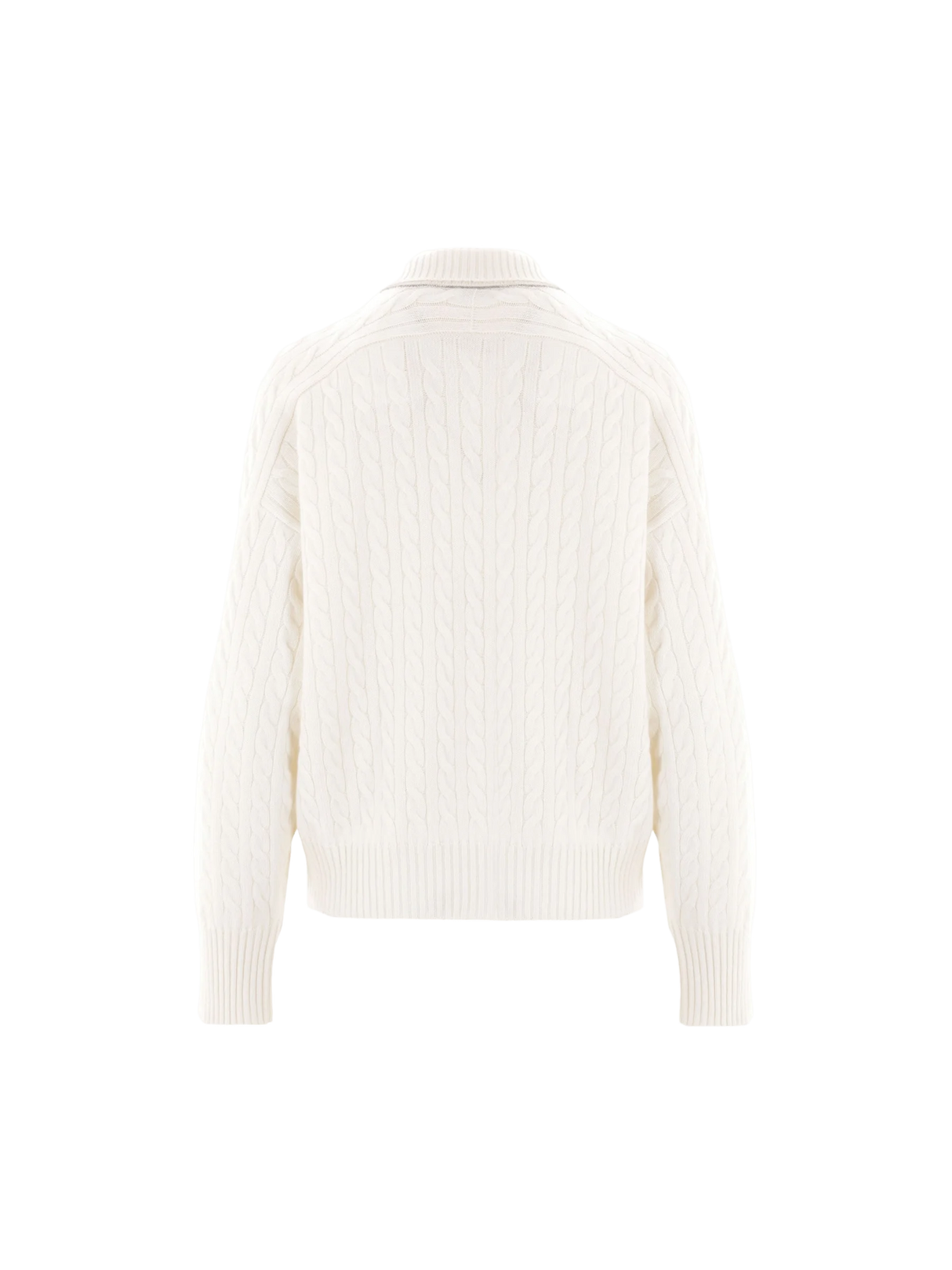 Cashmere Cable-knit Polo Sweater-BRUNELLO CUCINELLI-JOHN JULIA