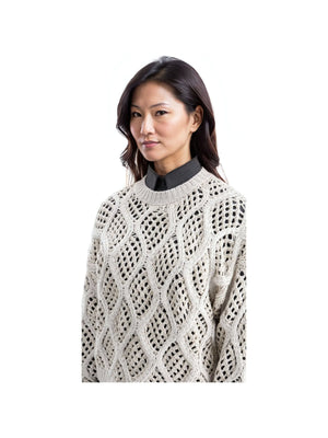 BRUNELLO CUCINELLI-Cashmere Dazzling Net Cable sweater -JOHN JULIA.