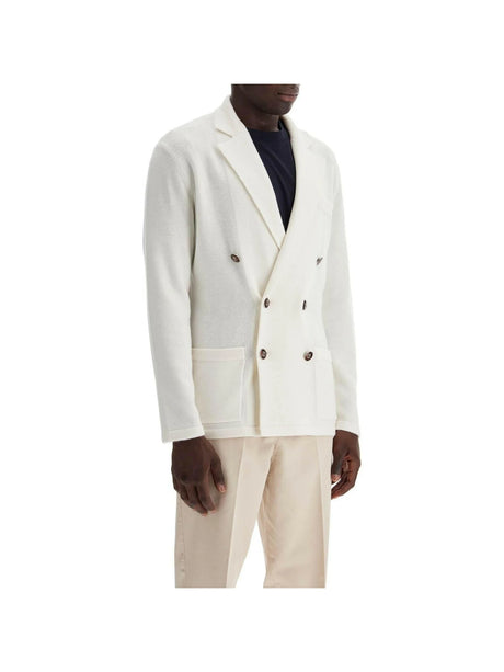 Double-Breasted Cashmere Cardigan-Brunello Cucinelli-JOHN JULIA