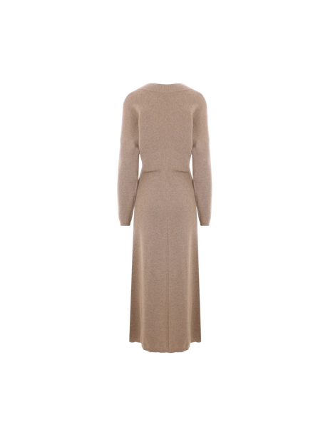 BRUNELLO CUCINELLI-Cashmere Knit Long Dress-JOHN JULIA