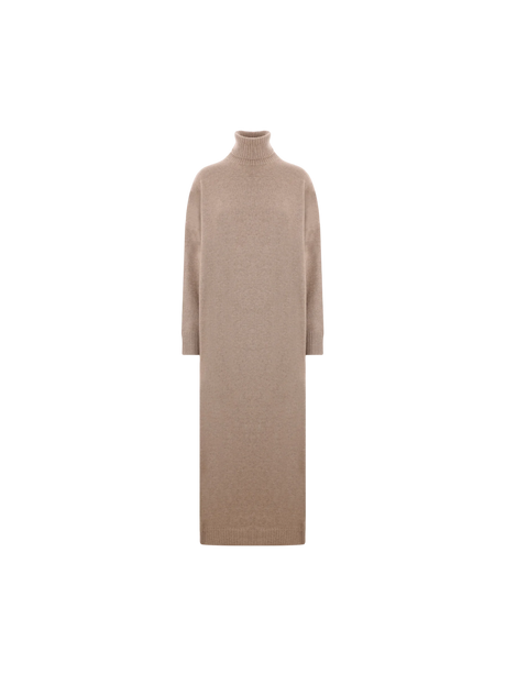 Cashmere Knit Turtleneck Dress-BRUNELLO CUCINELLI-JOHN JULIA