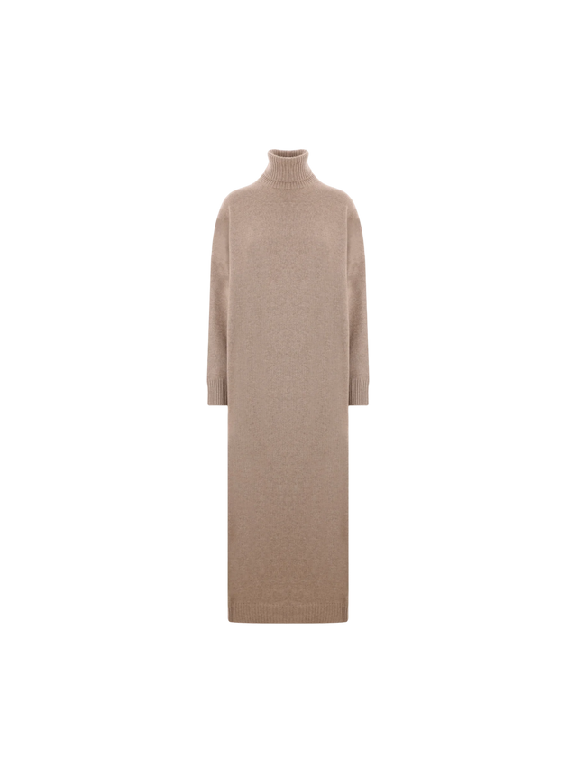 Cashmere Knit Turtleneck Dress-BRUNELLO CUCINELLI-JOHN JULIA