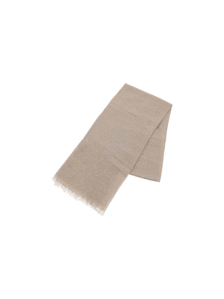 BRUNELLO CUCINELLI-Cashmere Sequin Fringe Scarf-JOHN JULIA