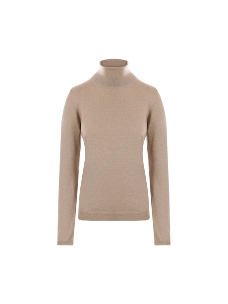 Cashmere, Silk and Lurex Turtleneck-BRUNELLO CUCINELLI-JOHN JULIA