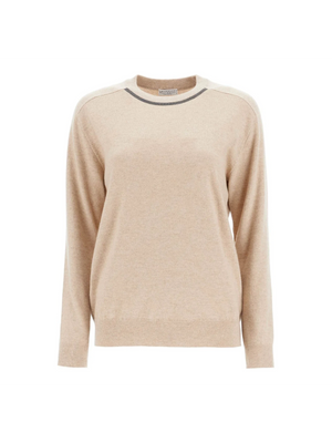 BRUNELLO CUCINELLI-Cashmere Crewneck Sweater -JOHN JULIA.