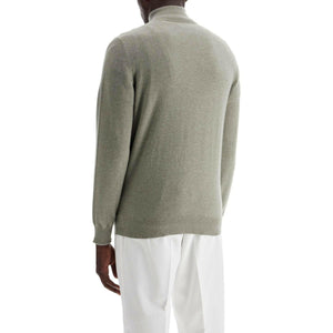 Cashmere Zippered Turtleneck Sweater.