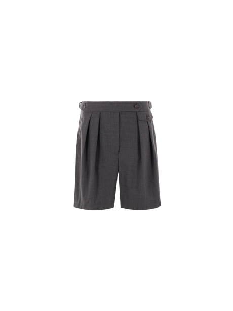 City Wool Shorts-BRUNELLO CUCINELLI-JOHN JULIA