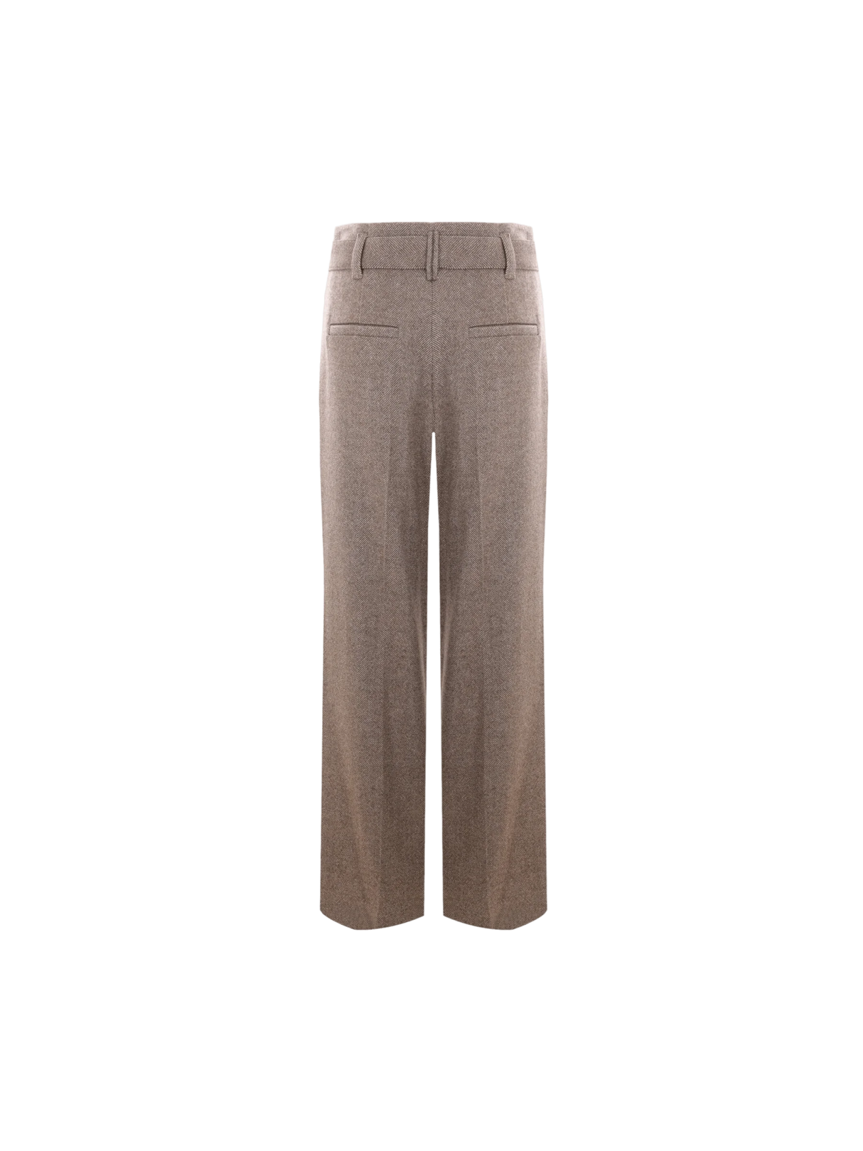 BRUNELLO CUCINELLI-Corset Loose Wool Chevron Trousers-JOHN JULIA