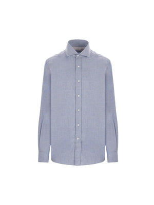 Cotton Blend Shirt-BRUNELLO CUCINELLI-JOHN JULIA