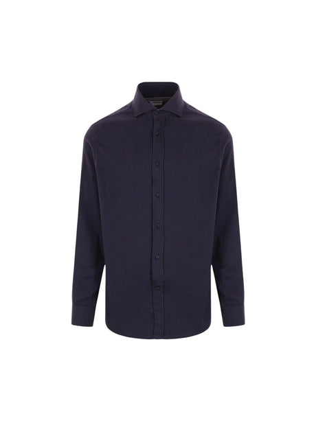 Cotton Blend Shirt-BRUNELLO CUCINELLI-JOHN JULIA