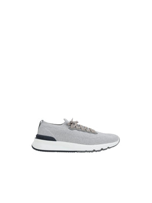 Cotton Knit Sneakers-BRUNELLO CUCINELLI-JOHN JULIA