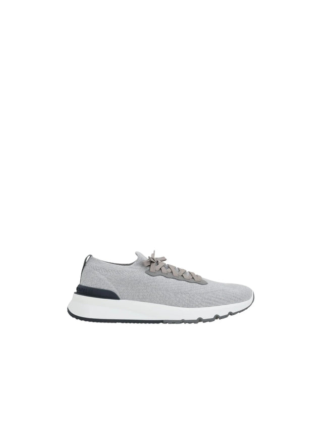 Cotton Knit Sneakers-BRUNELLO CUCINELLI-JOHN JULIA