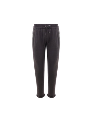 Cotton Silk Blend Joggers-BRUNELLO CUCINELLI-JOHN JULIA