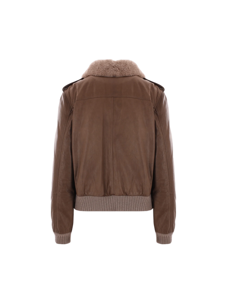 Country Nappa Padded Bomber Jacket-BRUNELLO CUCINELLI-JOHN JULIA