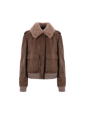 Country Nappa Padded Bomber Jacket-BRUNELLO CUCINELLI-JOHN JULIA