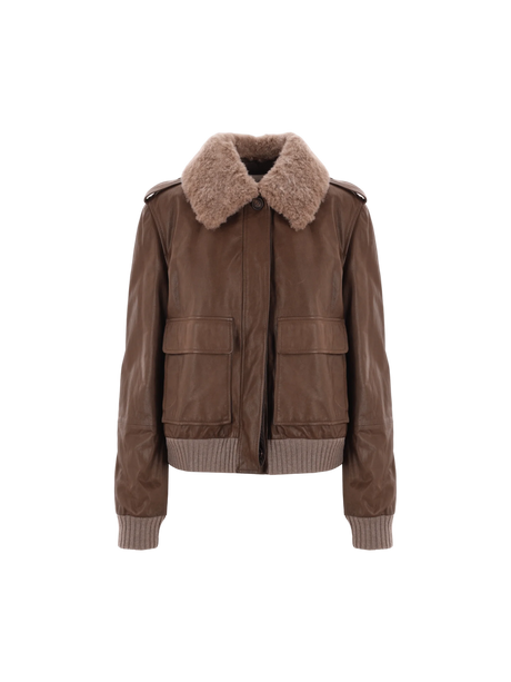 Country Nappa Padded Bomber Jacket-BRUNELLO CUCINELLI-JOHN JULIA