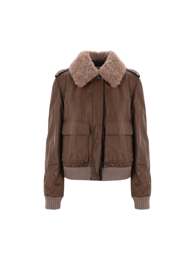 Country Nappa Padded Bomber Jacket-BRUNELLO CUCINELLI-JOHN JULIA