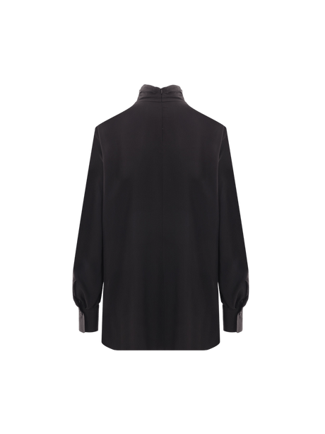 Crepe De Chine Blouse-BRUNELLO CUCINELLI-JOHN JULIA