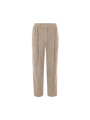 Cropped Baggy Corduroy Trousers-BRUNELLO CUCINELLI-JOHN JULIA