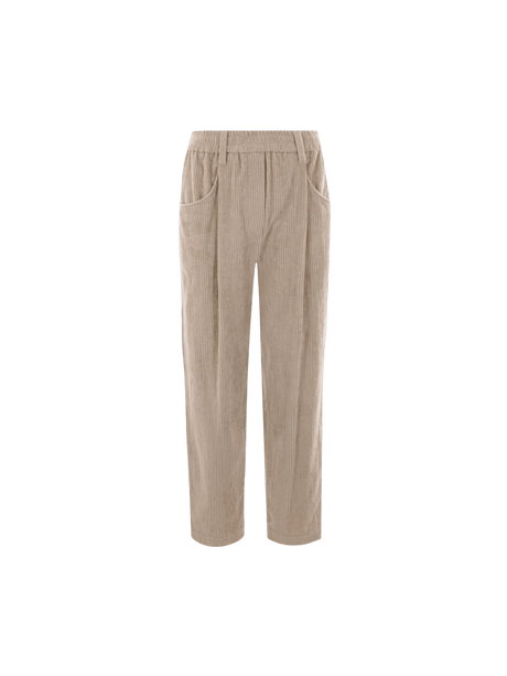 Cropped Baggy Corduroy Trousers-BRUNELLO CUCINELLI-JOHN JULIA