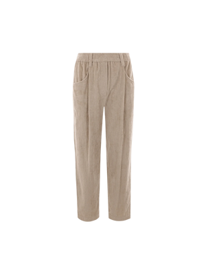 Cropped Baggy Corduroy Trousers-BRUNELLO CUCINELLI-JOHN JULIA