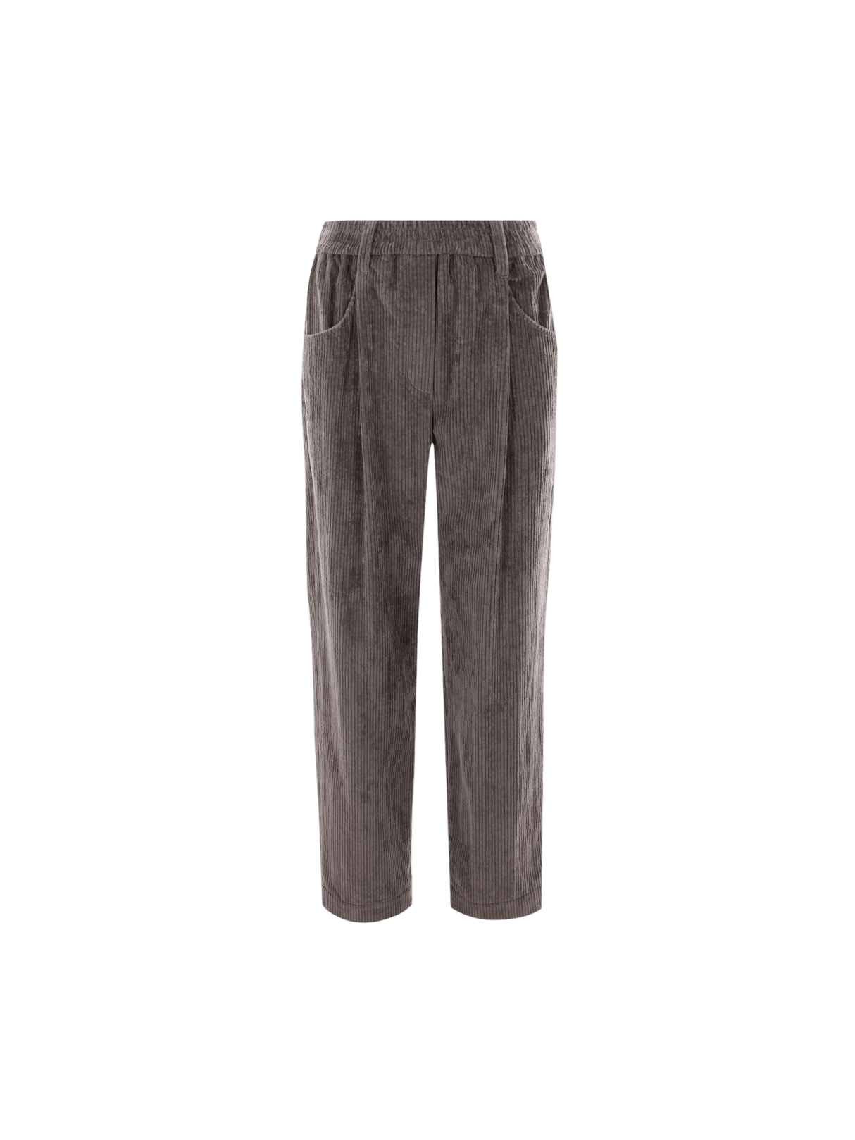 BRUNELLO CUCINELLI-Cropped Corduroy Baggy Trousers-JOHN JULIA