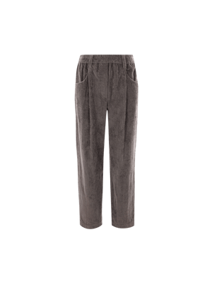 BRUNELLO CUCINELLI-Cropped Corduroy Baggy Trousers-JOHN JULIA