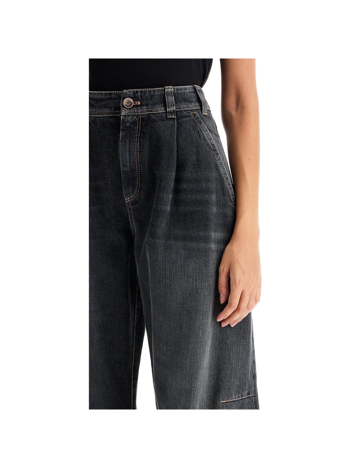 BRUNELLO CUCINELLI-Curved Leg Jeans For A -JOHN JULIA.