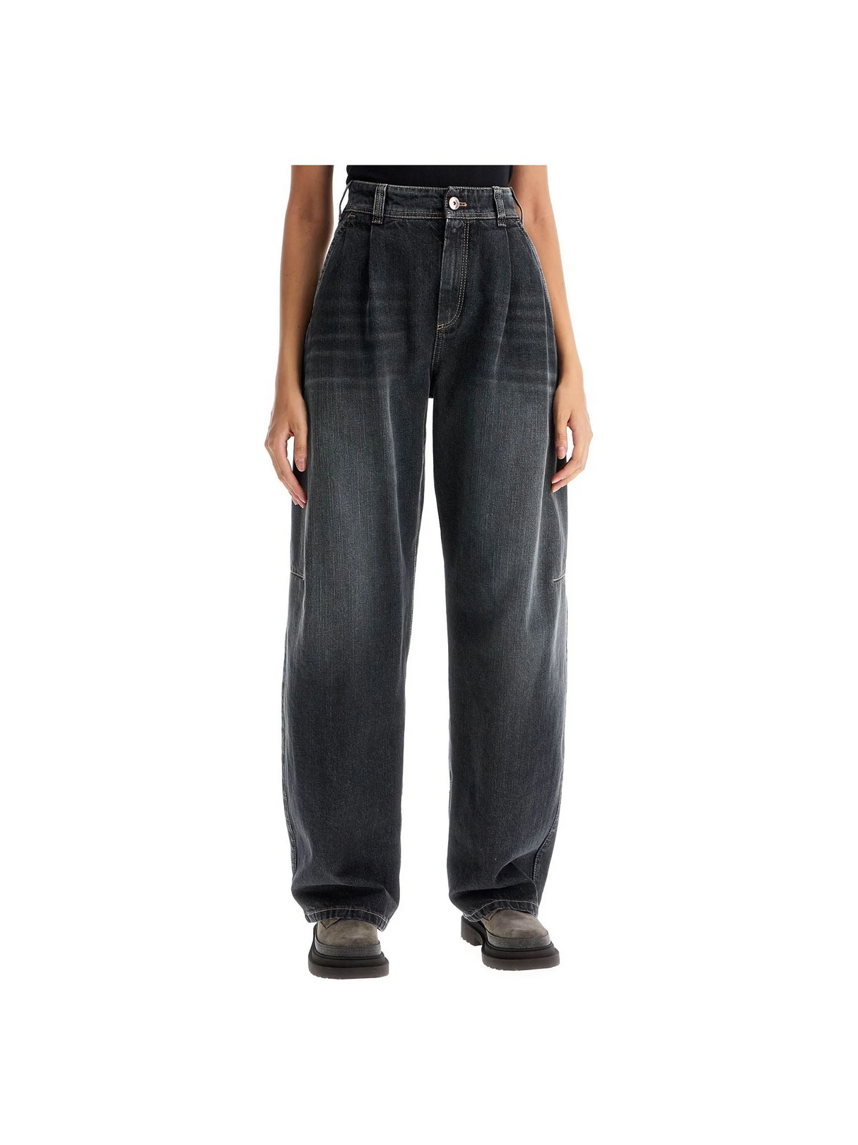 BRUNELLO CUCINELLI-Curved Leg Jeans For A -JOHN JULIA.