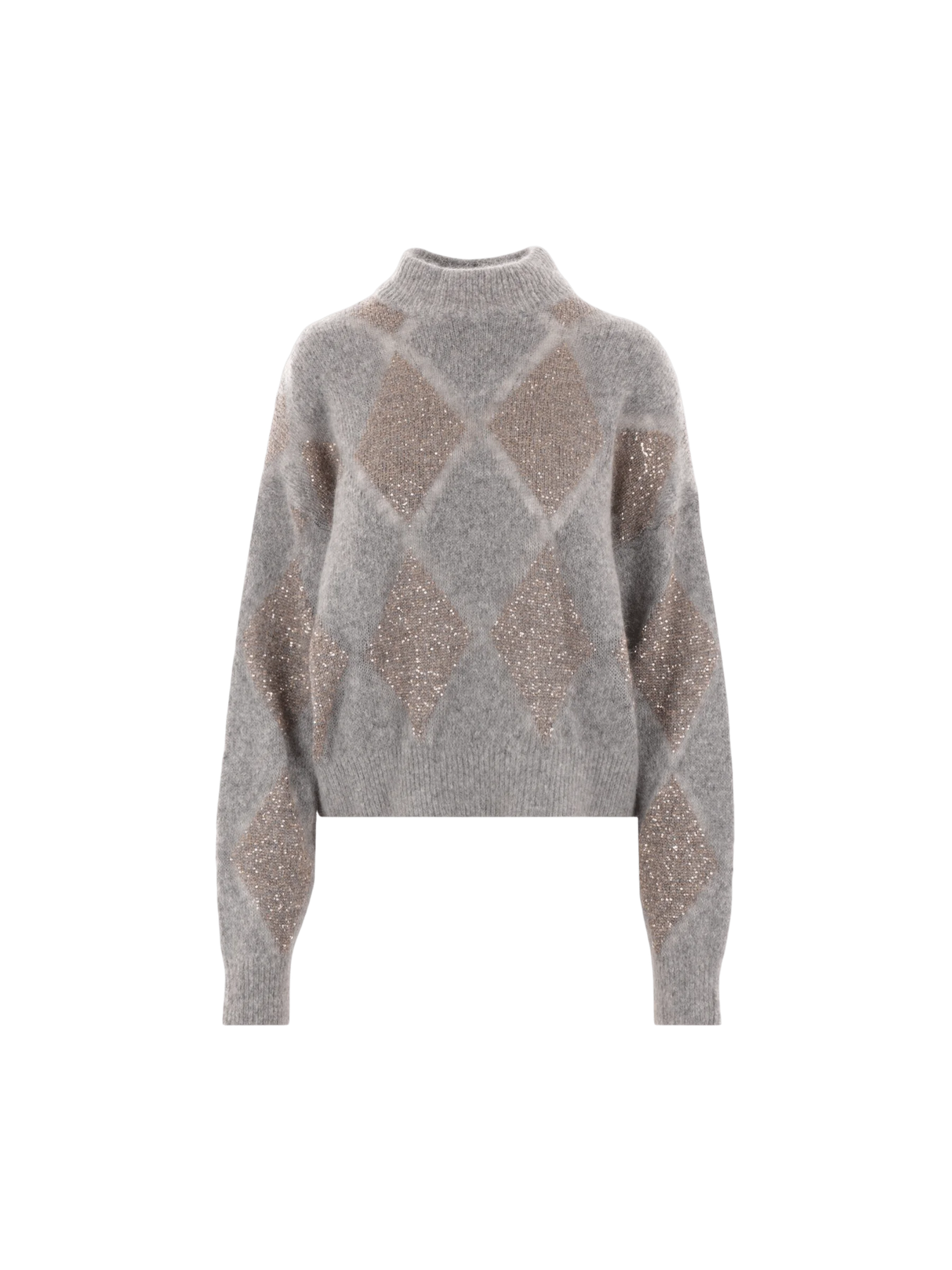 Dazzling Argyle Mohair Wool Sweater-BRUNELLO CUCINELLI-JOHN JULIA