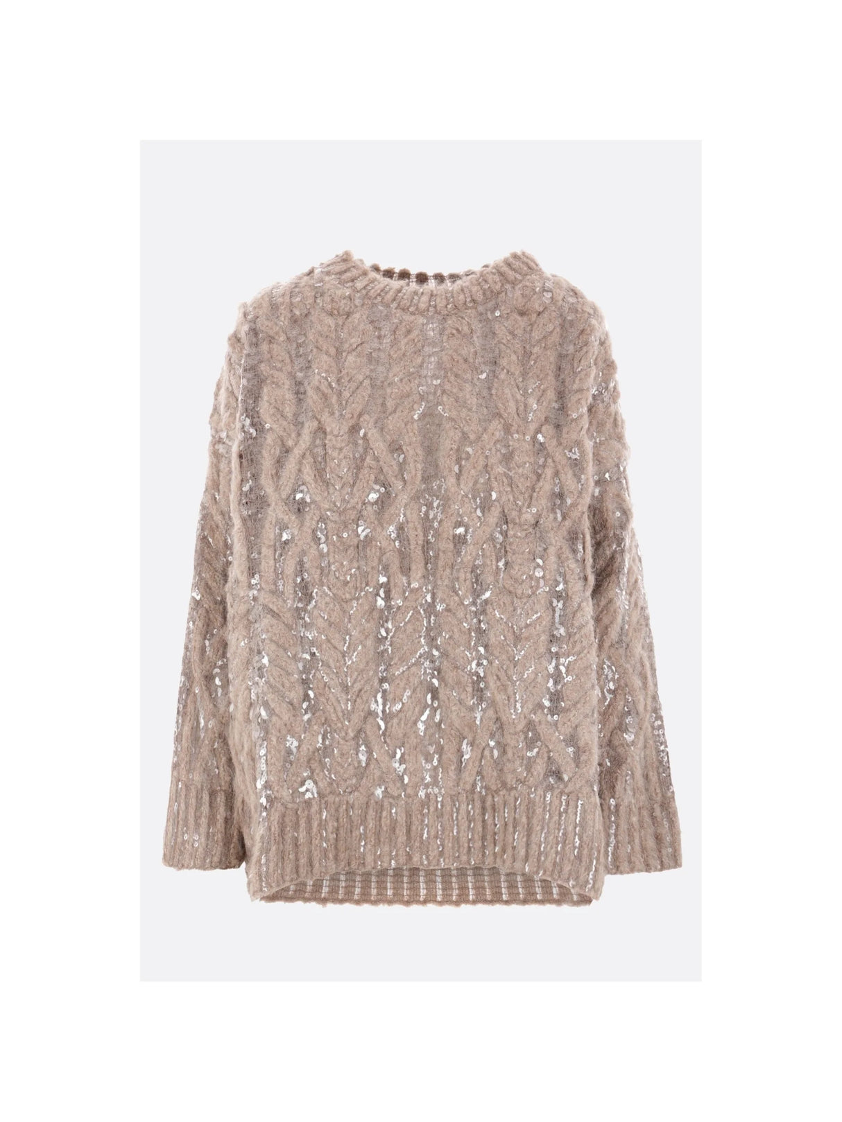 Dazzling Mesh Embroidered Alpaca Wool Sweater-BRUNELLO CUCINELLI-JOHN JULIA