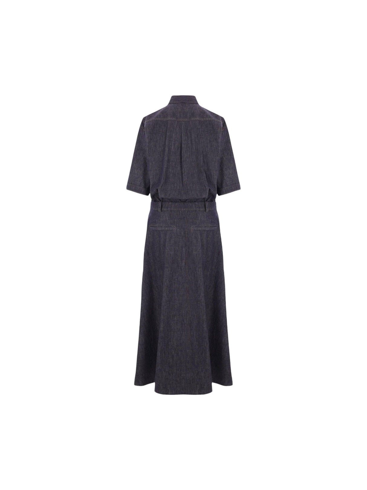 BRUNELLO CUCINELLI-Denim Midi Dress-JOHN JULIA