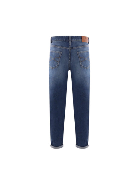 Denim Regular-fit Jeans-BRUNELLO CUCINELLI-JOHN JULIA