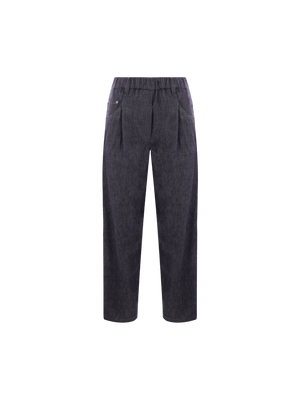 Denim Track Trousers-BRUNELLO CUCINELLI-JOHN JULIA