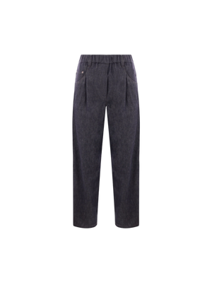 Denim Track Trousers-BRUNELLO CUCINELLI-JOHN JULIA