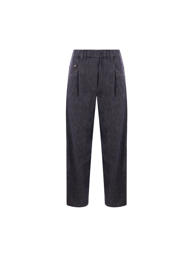 Denim Track Trousers-BRUNELLO CUCINELLI-JOHN JULIA