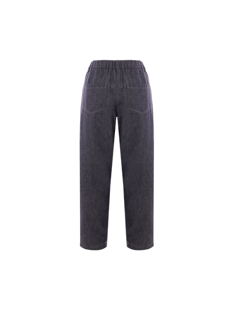 Denim Track Trousers-BRUNELLO CUCINELLI-JOHN JULIA