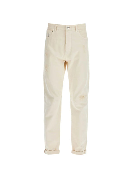 Distressed Leisure Fit Jeans BRUNELLO CUCINELLI