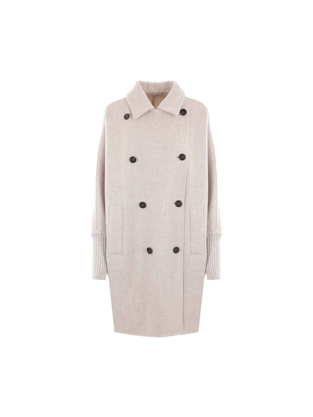 Double-breasted Cashmere Coat-BRUNELLO CUCINELLI-JOHN JULIA