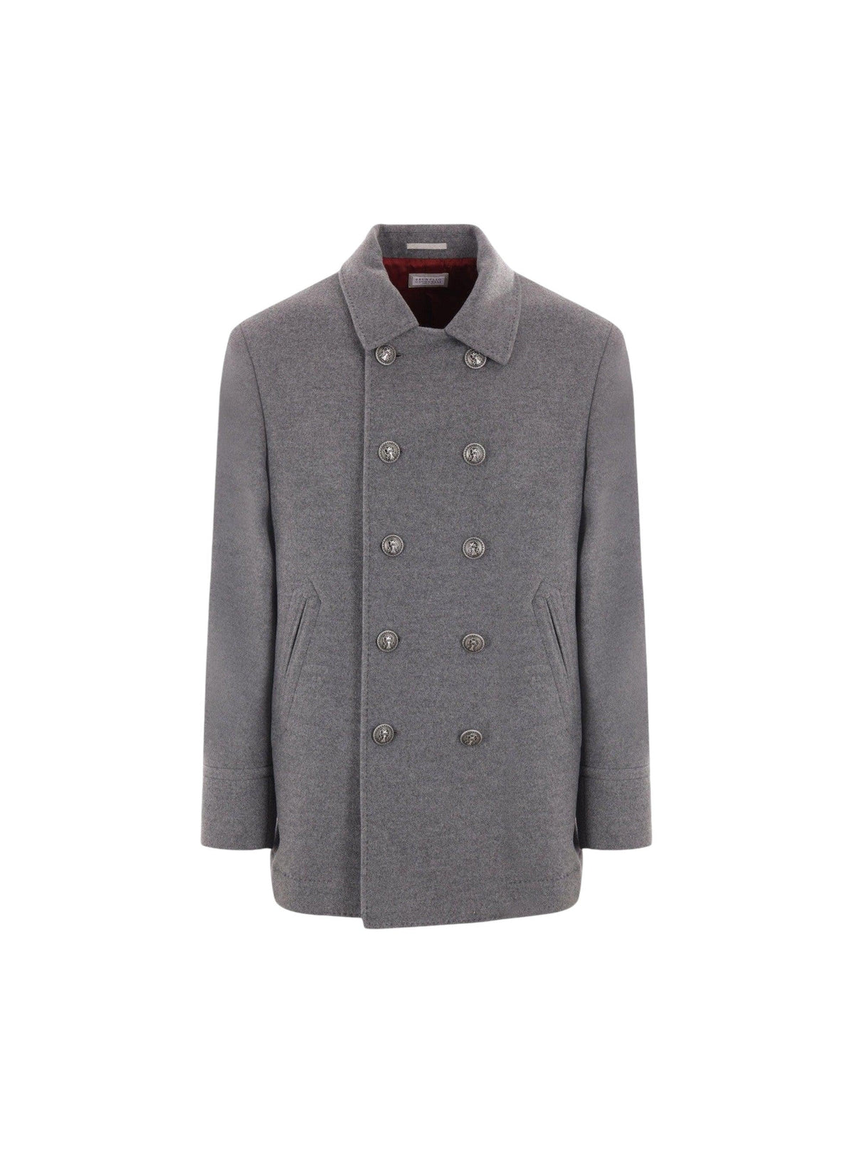 Double-breasted Cashmere Peacoat-BRUNELLO CUCINELLI-JOHN JULIA