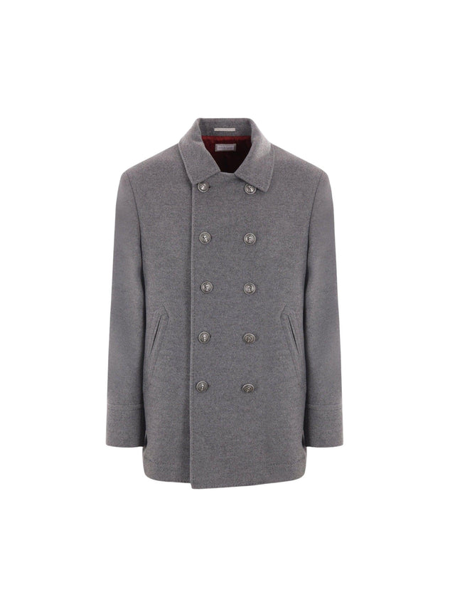 Double-breasted Cashmere Peacoat-BRUNELLO CUCINELLI-JOHN JULIA