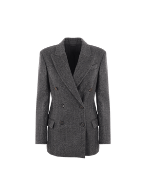 Double-breasted Techno Wool Jacket-BRUNELLO CUCINELLI-JOHN JULIA