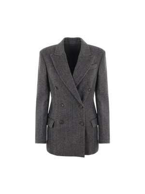 Double-breasted Techno Wool Jacket-BRUNELLO CUCINELLI-JOHN JULIA