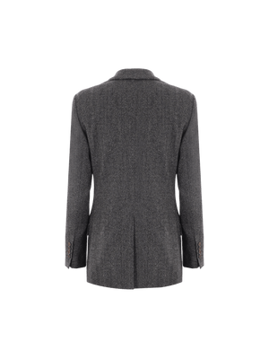 Double-breasted Techno Wool Jacket-BRUNELLO CUCINELLI-JOHN JULIA