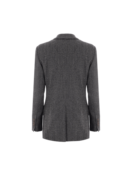 Double-breasted Techno Wool Jacket-BRUNELLO CUCINELLI-JOHN JULIA