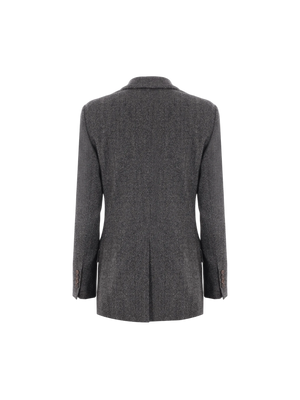 Double-breasted Techno Wool Jacket-BRUNELLO CUCINELLI-JOHN JULIA